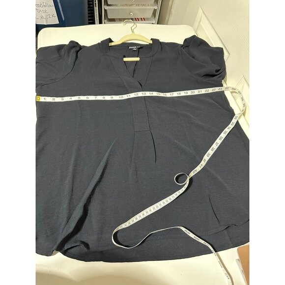 Zac & Rachel Women's Black Pleated Blouse Plus Size 1X NWT - Picture 5 of 7